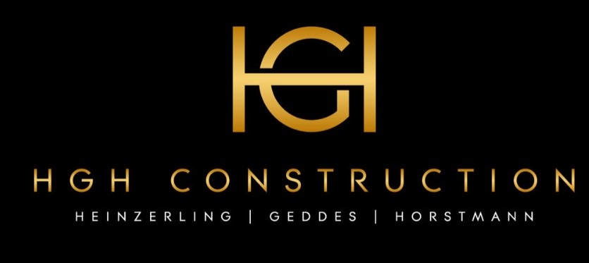 Black and Gold HGH Construction Logo